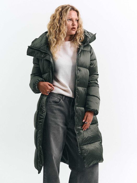 Дамско зимно яке , дълго яке ватирано