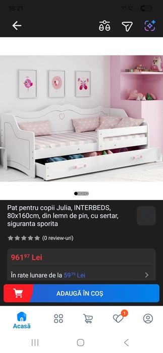 Pătuț copii 80×160