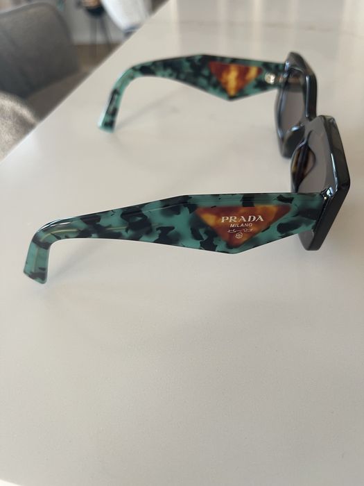 PRADA Temple tortoiseshell-effect sunglasses