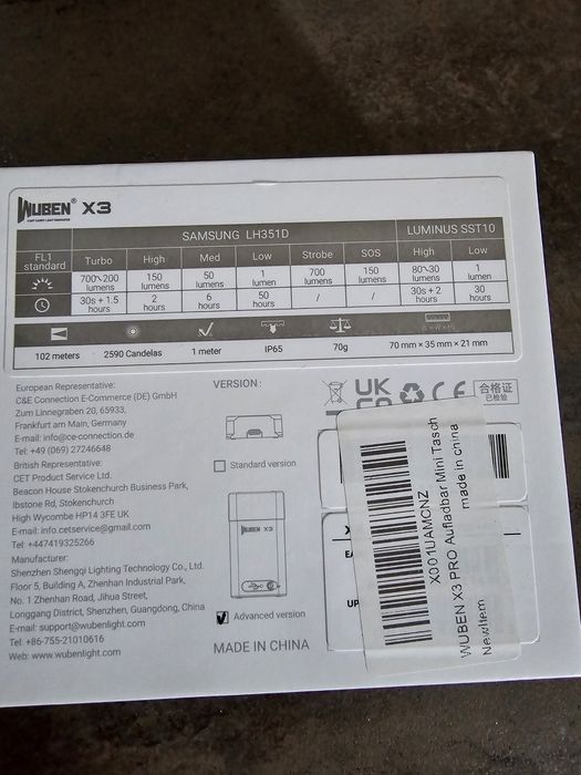 Lanterna reincarcabila EDC, 700 LM, cap reglabil 180 grade Noua