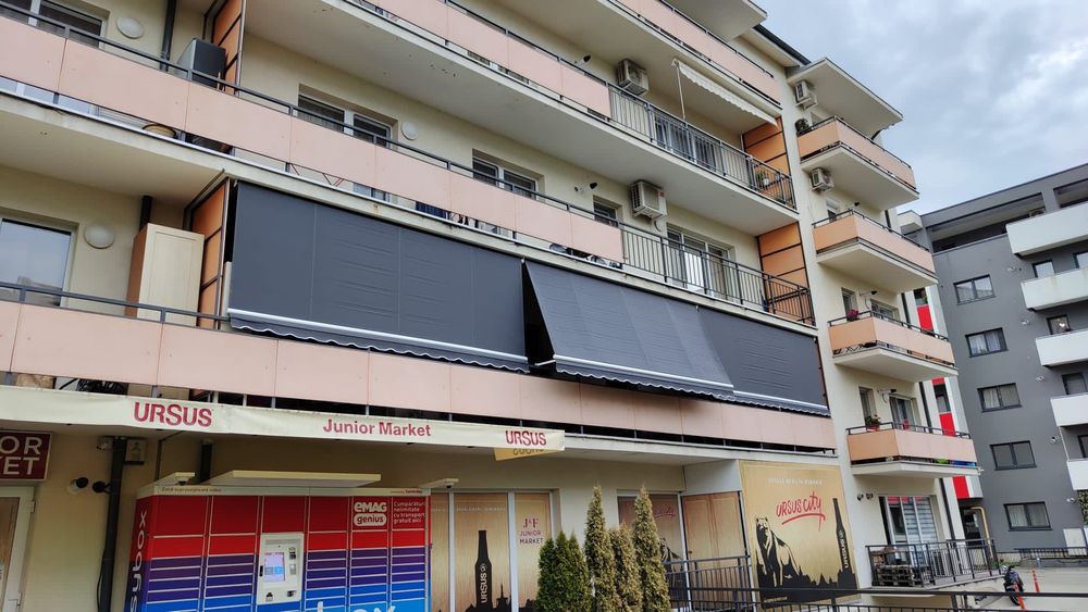 Copertine retractabile Casetate, Simple, Verticale, Rulouri Zip-Screen