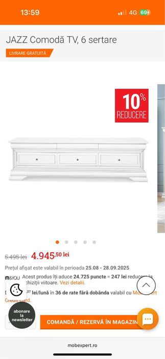 Mobila Mobexpert Jazz living si dormitor la jumatate de pret !