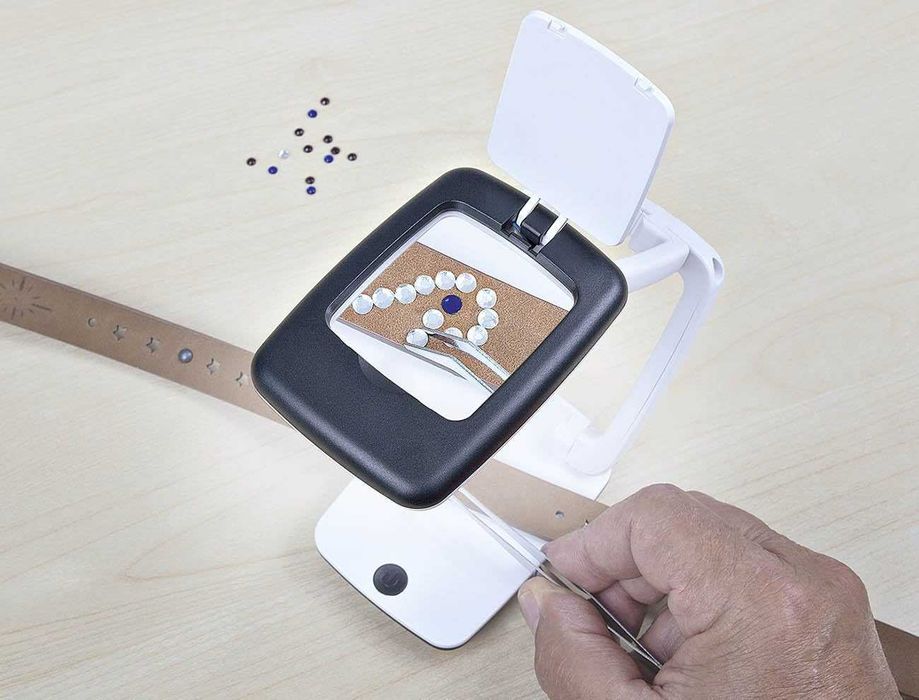 настолна сгъваема лупа с LED светлина и 3x увеличение, WEDO Германия