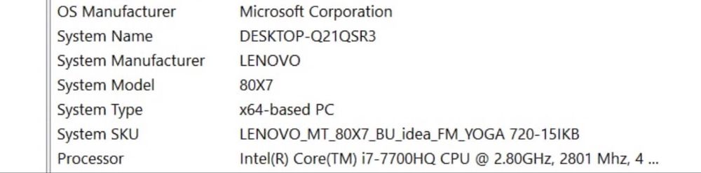 Лаптоп Lenovo Yoga 720 15.6” i7