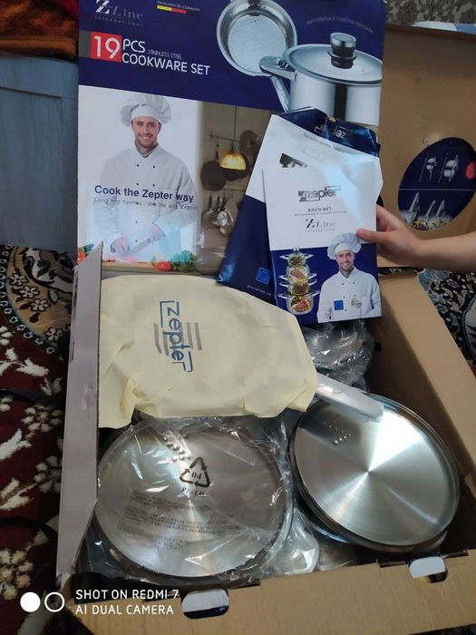 Nabor idishlar nerjavika yap yangi ishlatilmagan 2 karopka bor