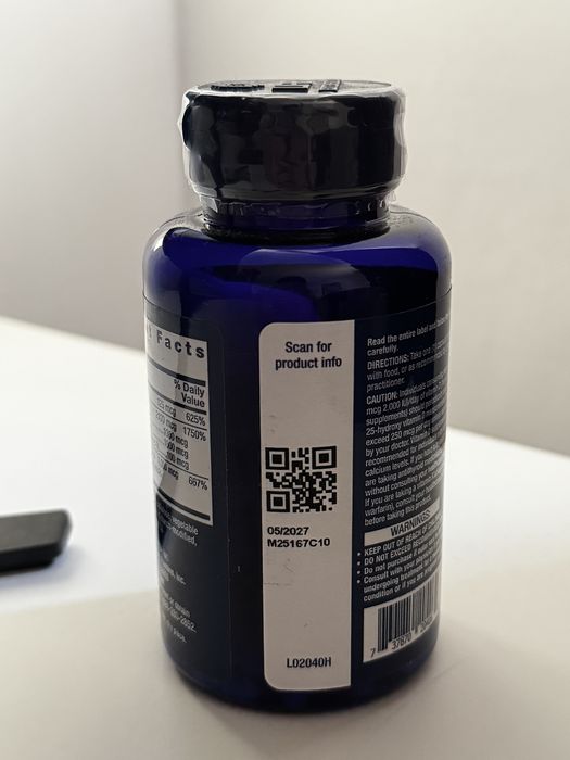 Vitamine Dși K cu iod de mare, 60 capsule, Life Extension