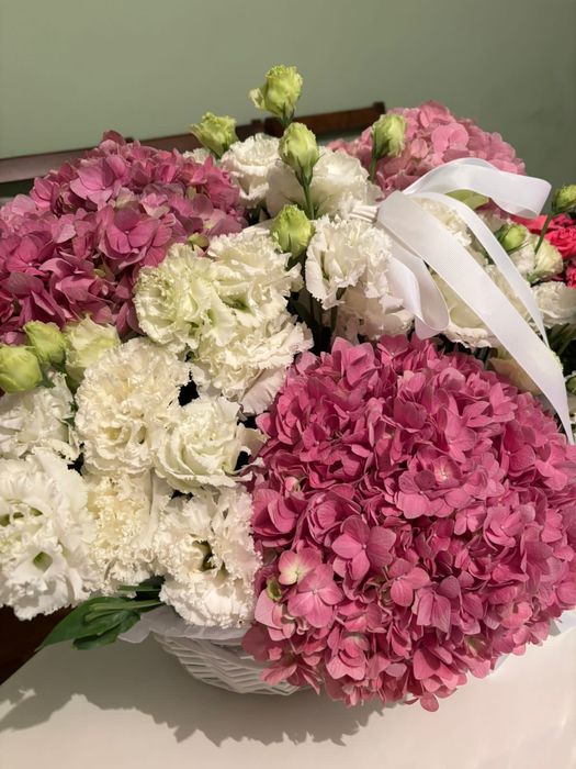 Цветы большой корзина