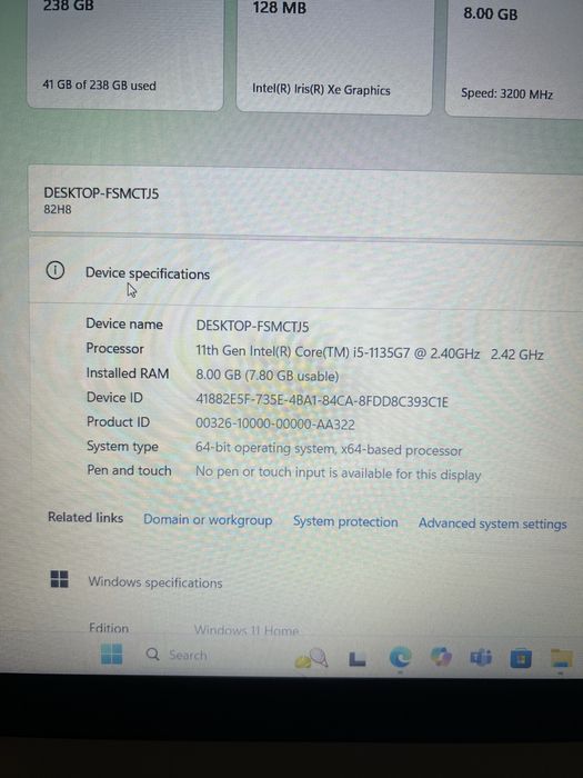 Laptop lenovo ideapad 3