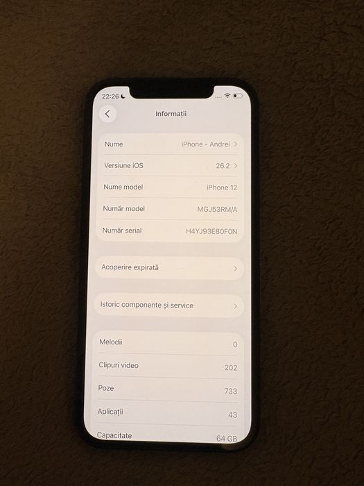 Iphone 12 , 64 gb , neverlocked , black