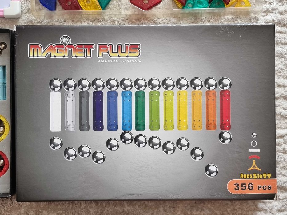 Joc constructie cu magneti, Bile magnetice 356 piese