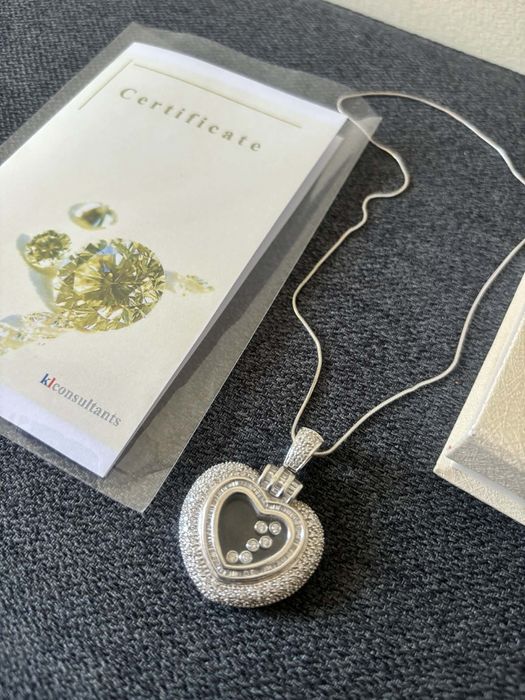 Златно сърце 18К с 220бр диаманти