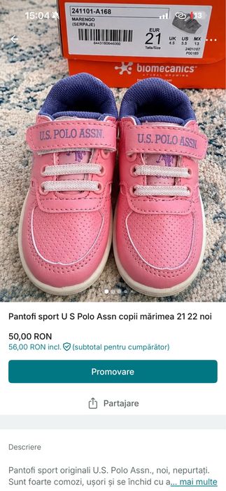 Donez US Polo noi! Niciodata purtati bebe 20-21-22