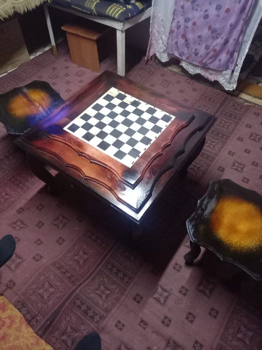 Шахматные столы ручной работы