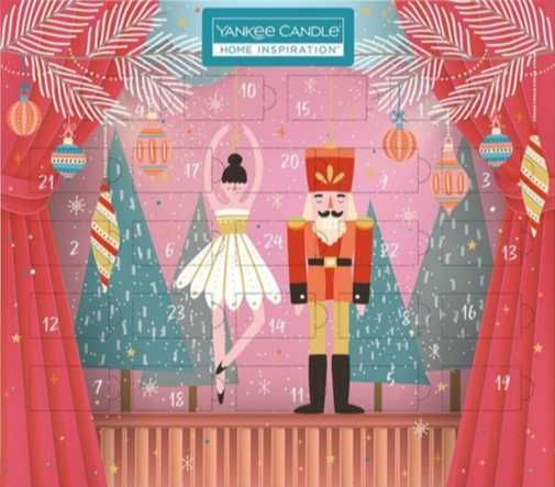 Коледен календар Yankee Candle 24 броя свещи 8 различни аромата Адвент