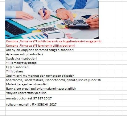 Buxgalteriya xizmatlari