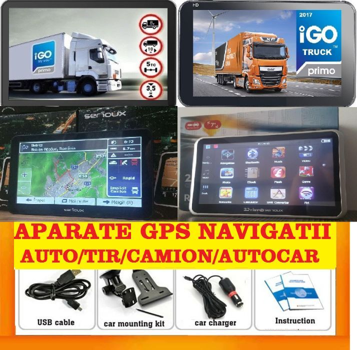 GPS Navigatie ecran HD 7"GPS AUTO GPS TIR GPS Camion GPS HARTI Europa
