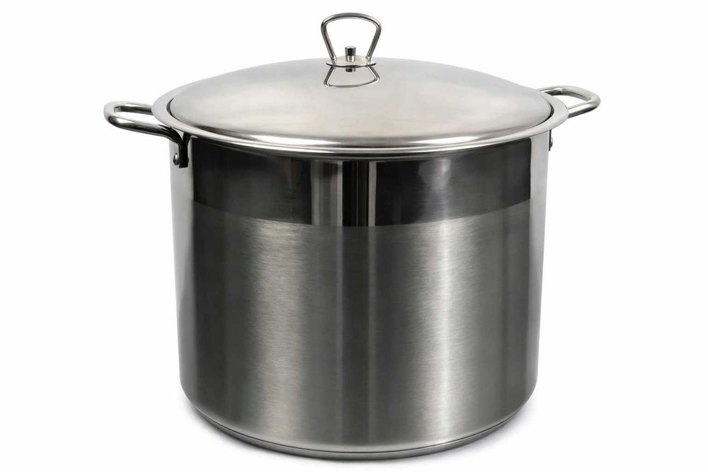 Oala inox 22 litri capac mare pentru gatit supe ciorbe tocana