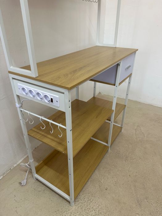 Кухненски стоящ рафт с контакти, 40 x 100 x 180.4 см, VASAGLE