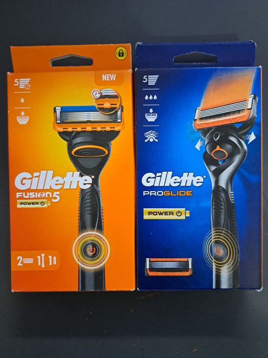 Aparat de ras Gillette Fusion Power si Gillette Proglide Power +2 lame
