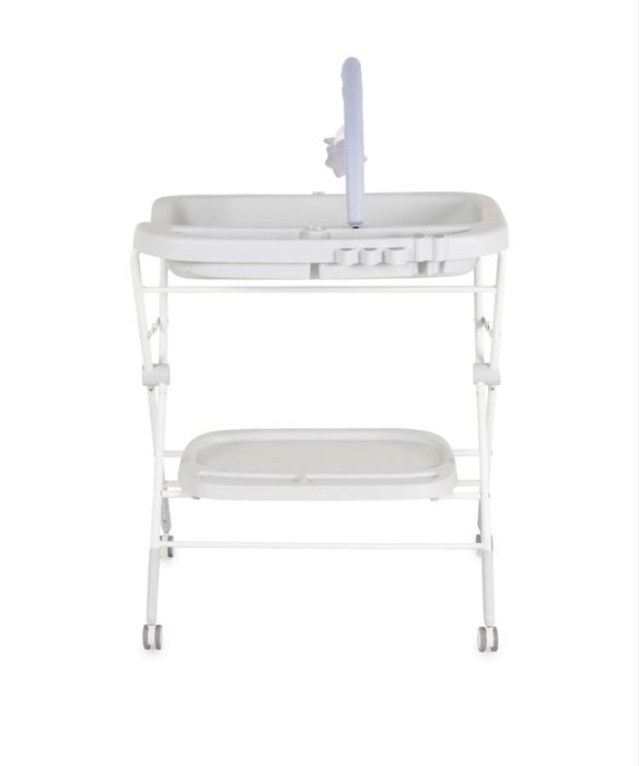 Masa de infasat multifunctionala Cangaroo Croco, pliabila, ajustabila pe inaltime, roti cu frana, Gri