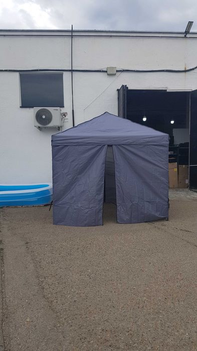 Pavilion pop-up 2,5 x 2,5 m cu pereti laterali , negru