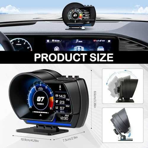 OBD2 + GPS дигитален HUD скоростомер за кола