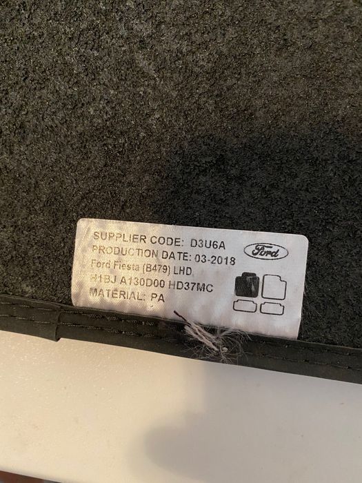 Covorase noi originale mochetate din velur Ford Fiesta B479