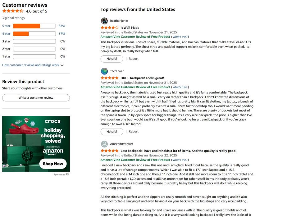 Ghiozdan Acer Predator Robust 18-inch Backpack 30-Litri NOU 180$ Firma