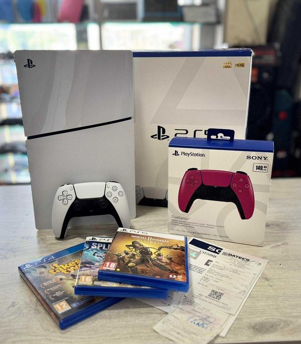 Playstation 5 SLIM DISC 1TB (PS5 SLIM 1TB) / 2 КОНТРОЛЕРА / Гаранция