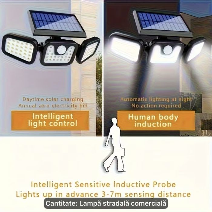 Lumini solare cu senzor de mişcare!