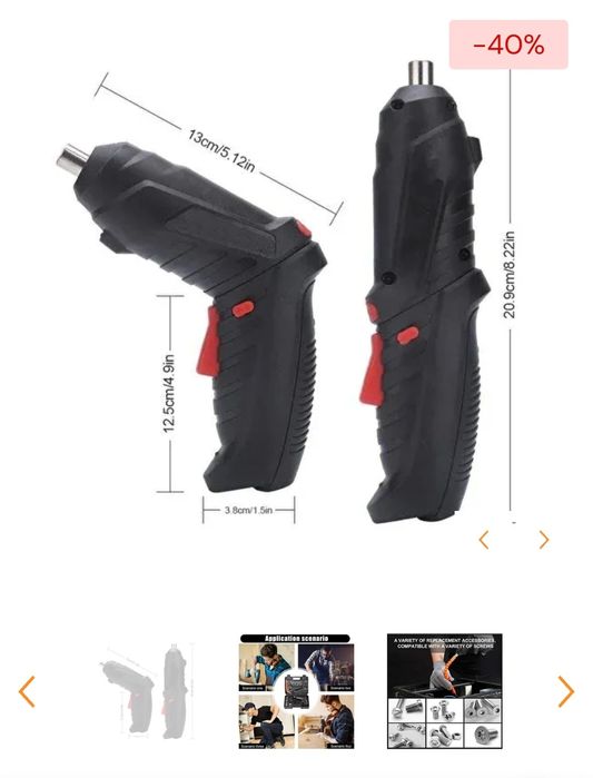 Surubelnita electrica multifunctionala insurubat gaurit lithium USB c 49 ron