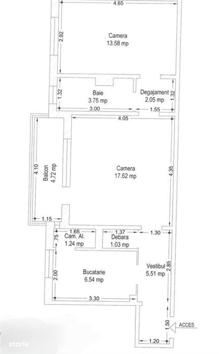 Apartament 2 camere confort 1, Vlaicu