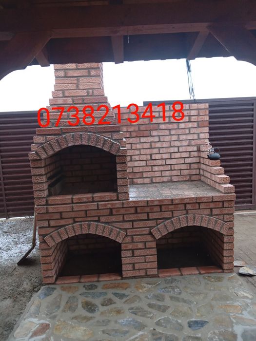 Grătare rustic din cărămidă