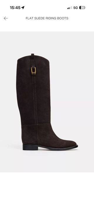 Zara ботуши естествена кожа