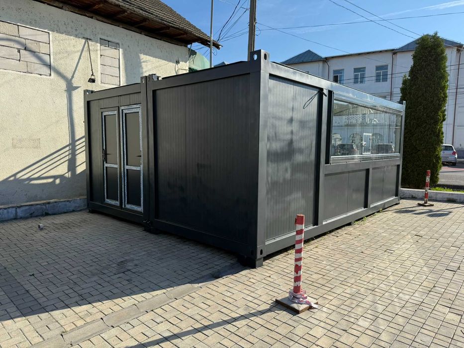 Vand container modular 6x5m pentru fast-food shaormerie, S=30 mp, nou