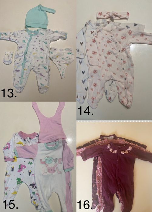 Бебешки дрешки 0-3м H&M, Mayoral, Next, Pepco, Sinsay и други