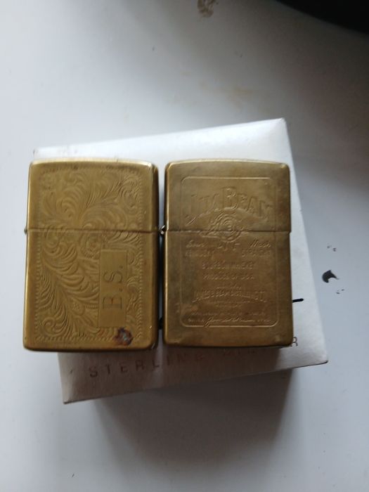 Pachet 2 Brichete Zippo Originale - Venetian Brass & Jim Beam (Vintage)