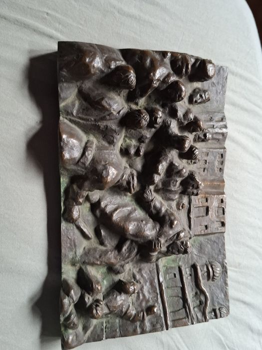 Placheta veche bronz