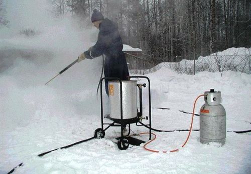 Отогрев труб парогенератором разморозка труб