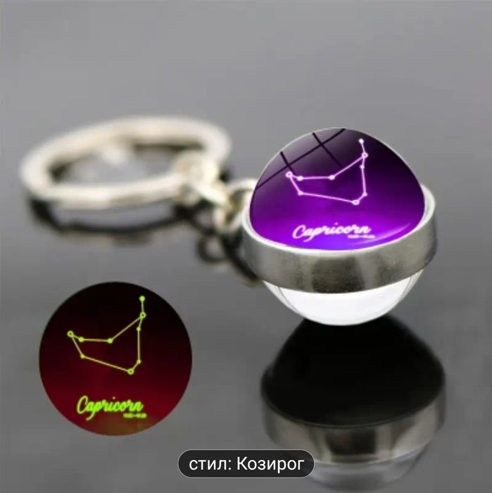 Ключодържател - зодиакален знак, светещ