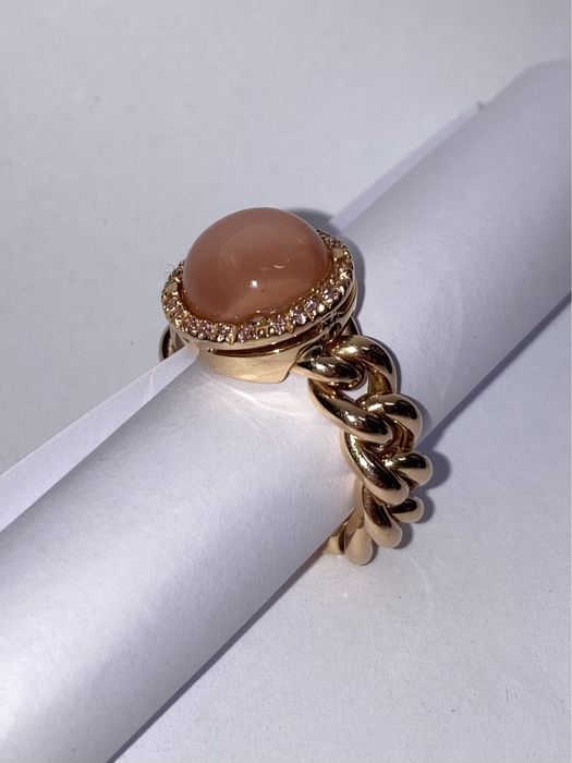 Inel aur 18kt.cu onyx roz si amethyste