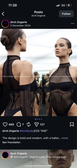 Боди/топ + ръкави от DVNT.Lingerie