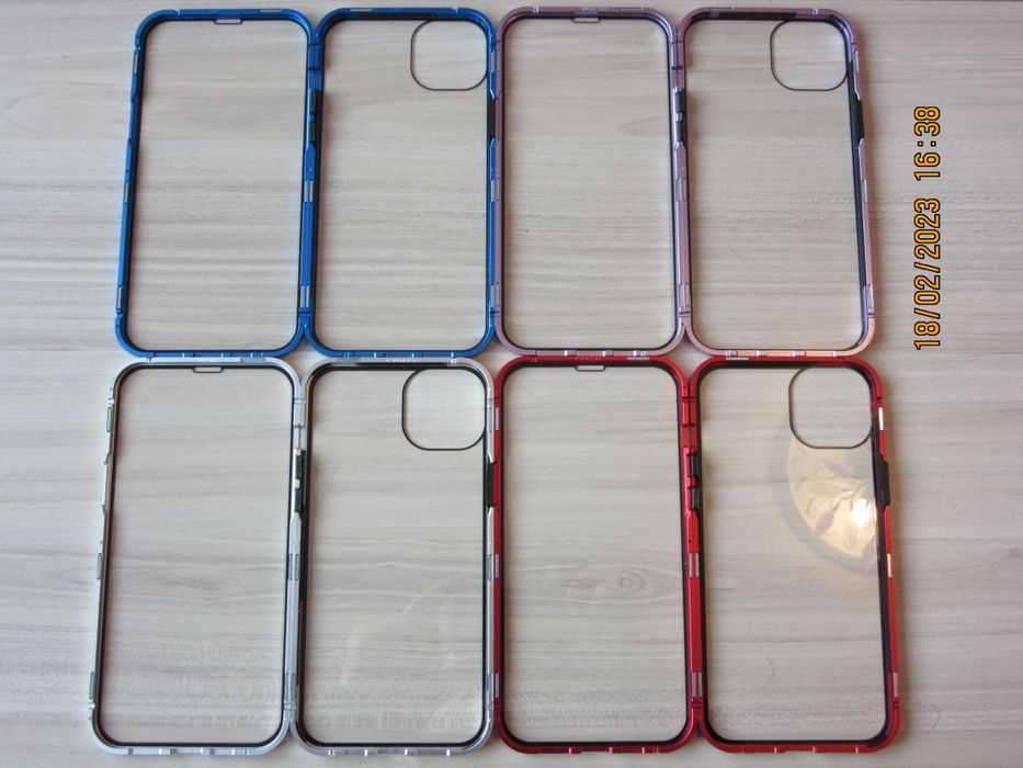 iPhone 14 / 14+ / 14 Pro Max / Двоен 360 градуса магнитен кейс калъф