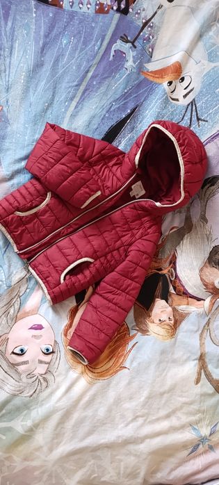 Детски Яке 122 леко и топло в бордо цвят