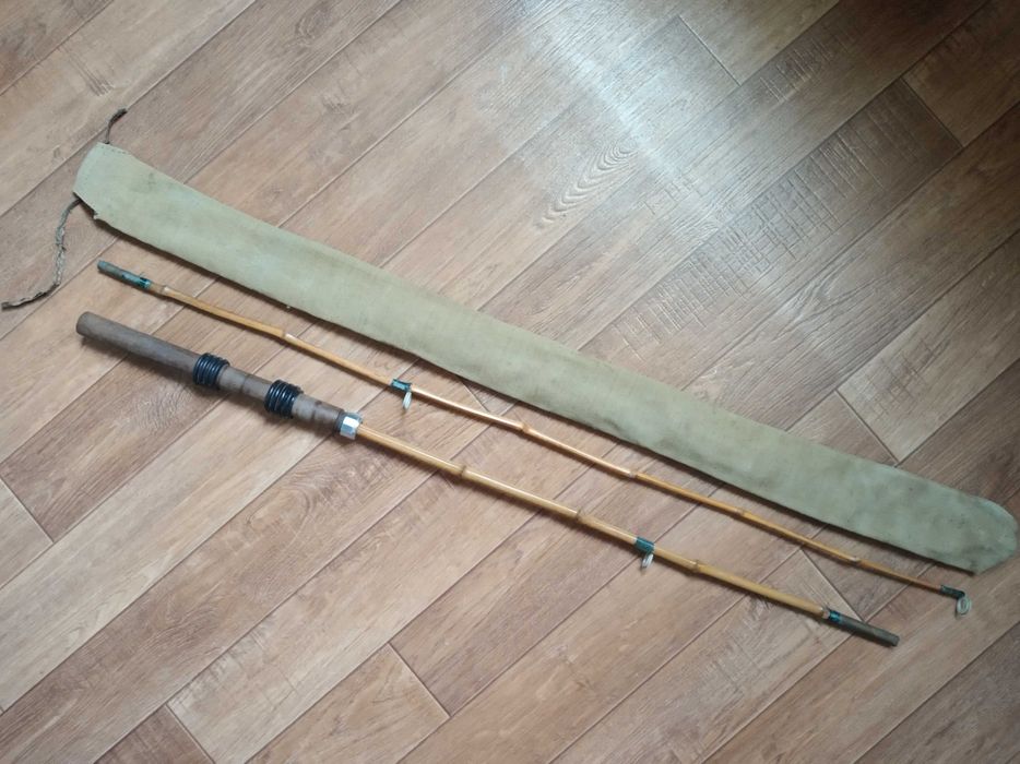 Ретро удочка бамбуковая Handmade спиннинг