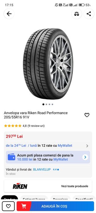 Anvelope vara cu jante 16 inch 205/55R16