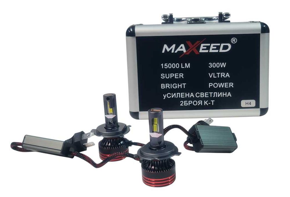 Крушки -Led- в куфарче H4-300W 2бр.к-т