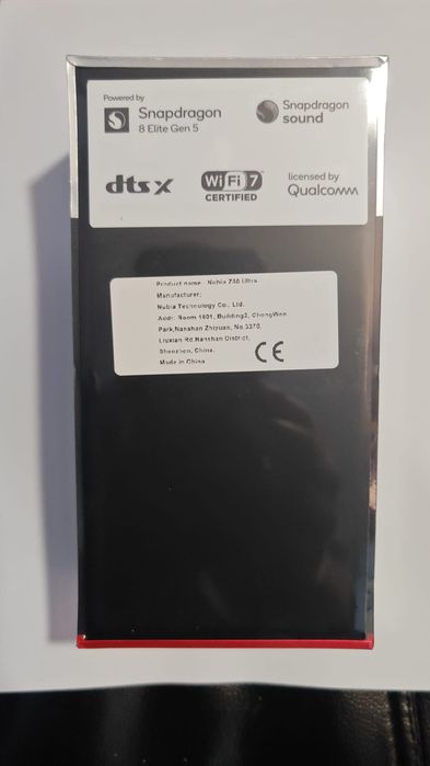 Nubia Z80 Ultra 1Tb + 16 Gb/Snapdragon 8 Elite Gen5/ SIGILAT!