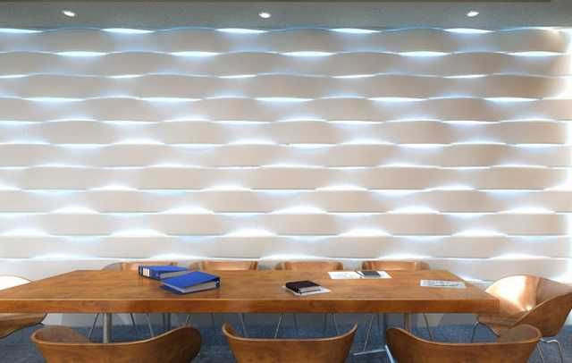Декоративни 3D панели - 3д Led гипсови пана, стенни облицовки 0085