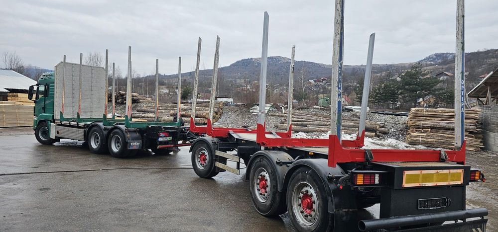Remorca schwarzmuller  transport lemn bustean forestier